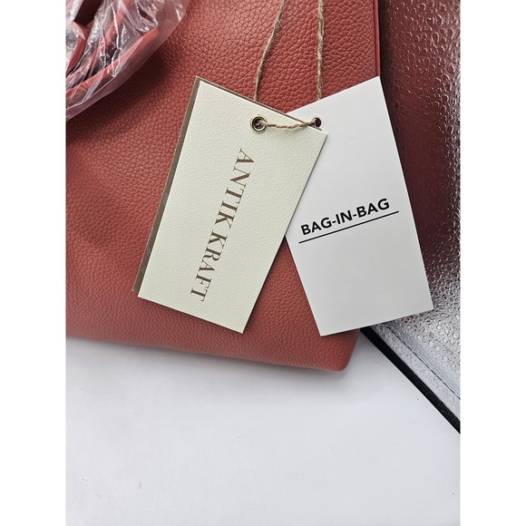 Antik Kraft Anthropologie Womens Handbag Purse Bag in‎ a Bag NWT Dusty Rose - Picture 2 of 11